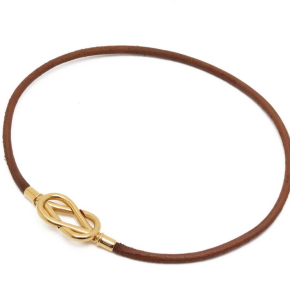 Hermes leather Ata-me necklace - Picture 12 of 12